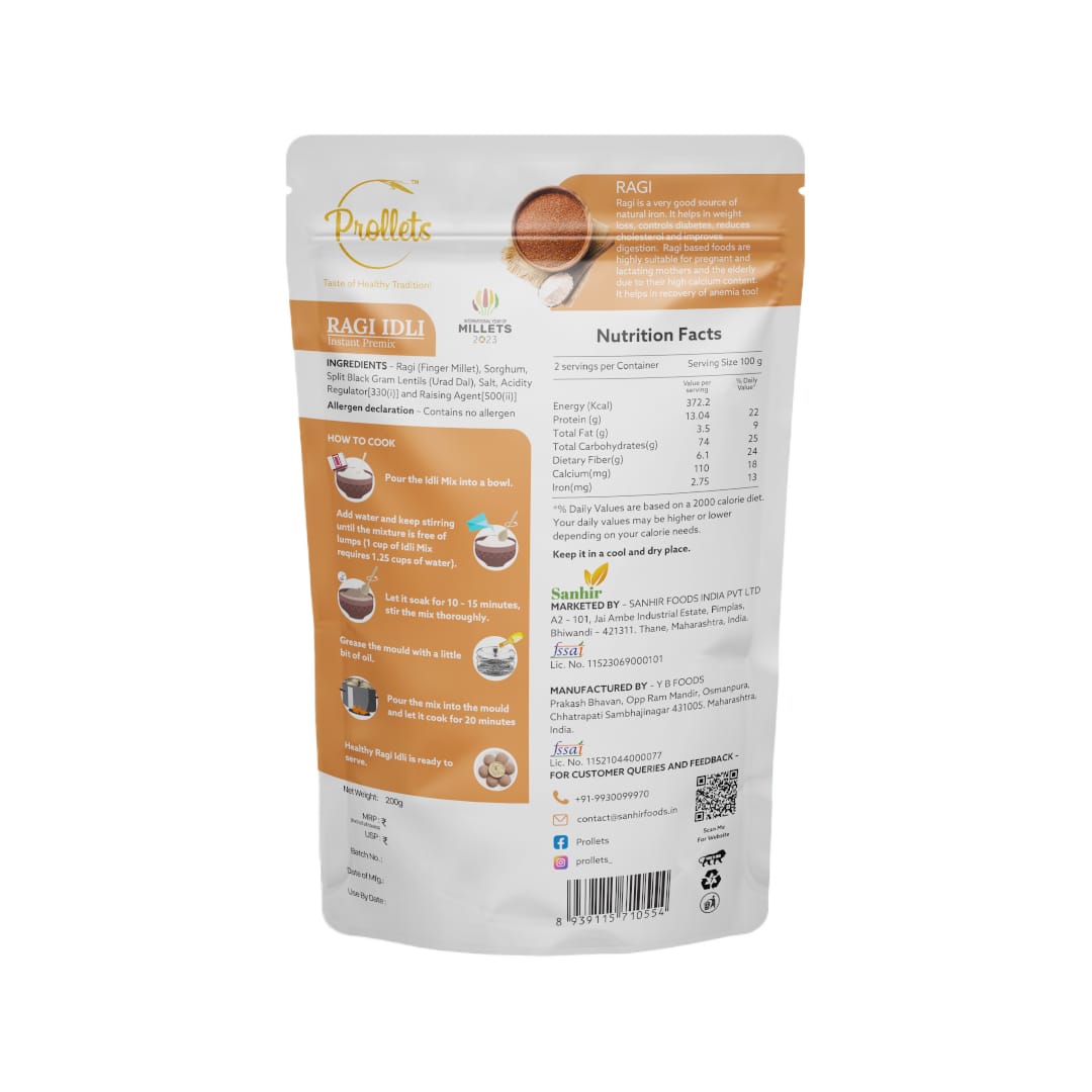 RAGI IDLI INSTANT PREMIX